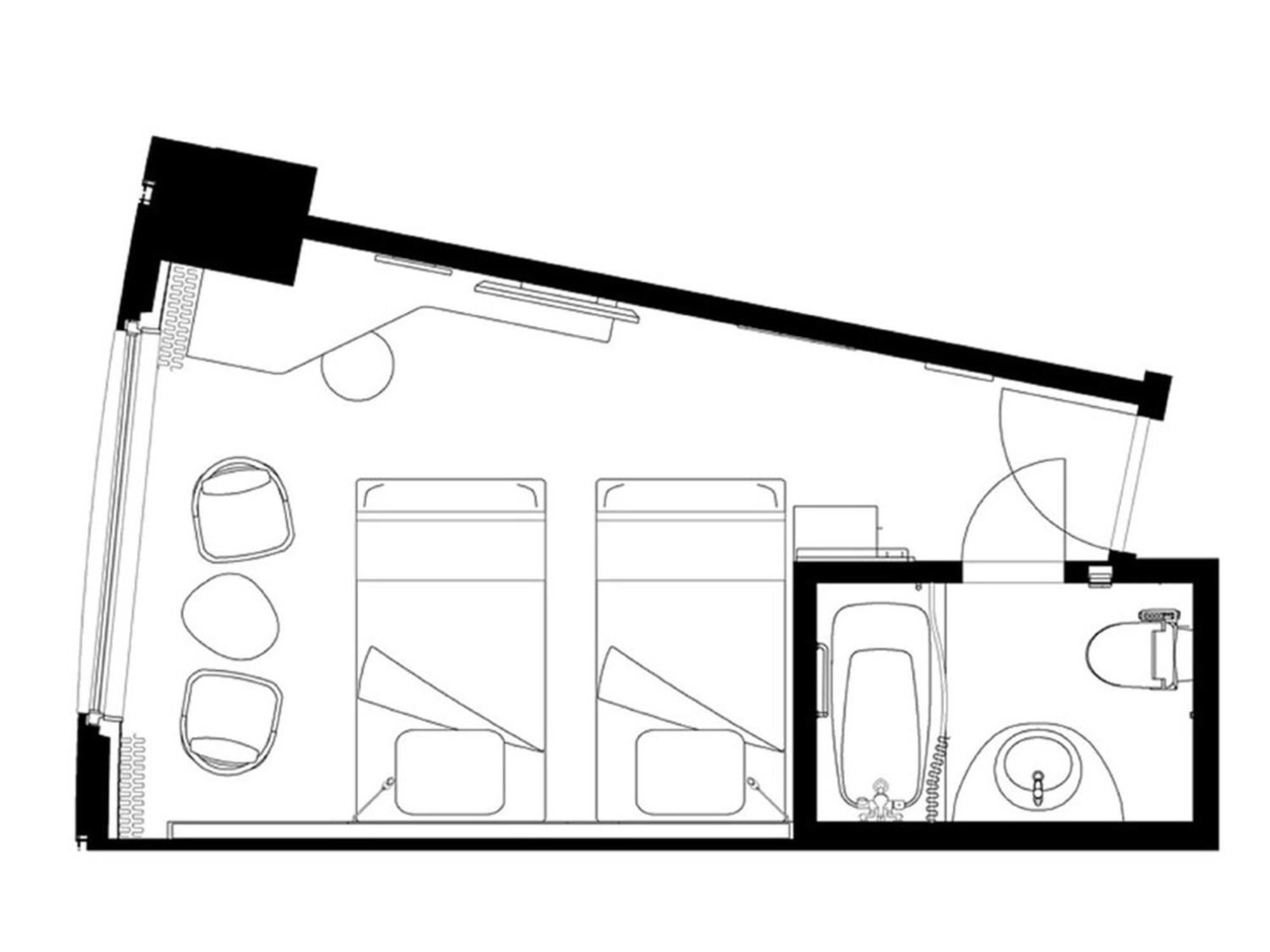 Sapporo Prince Hotel Rom bilde A floorplan of a typical room